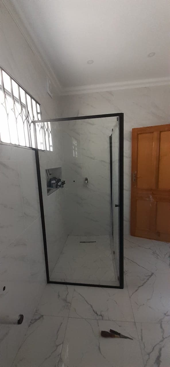 Marble Bathroom with Glass Shower